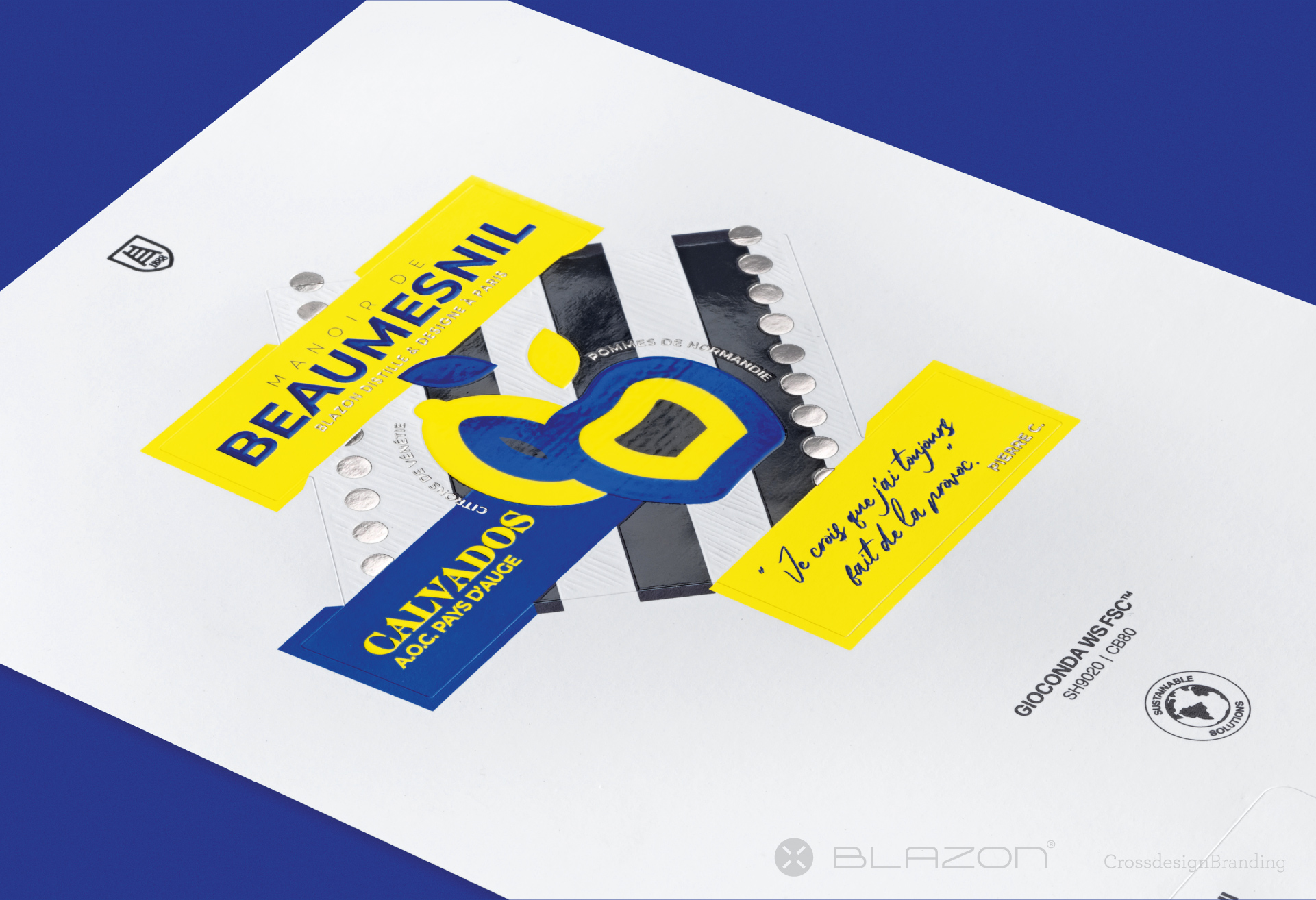 blazon design CONCEPT PRODUIT POUR ARCONVERT FEDRIGONI