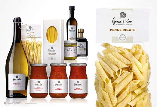 BLAZON / Crossdesign conçoit GINA & LÉO, nouvelle marque de la fine fleur de la gastronomie familiale italienne