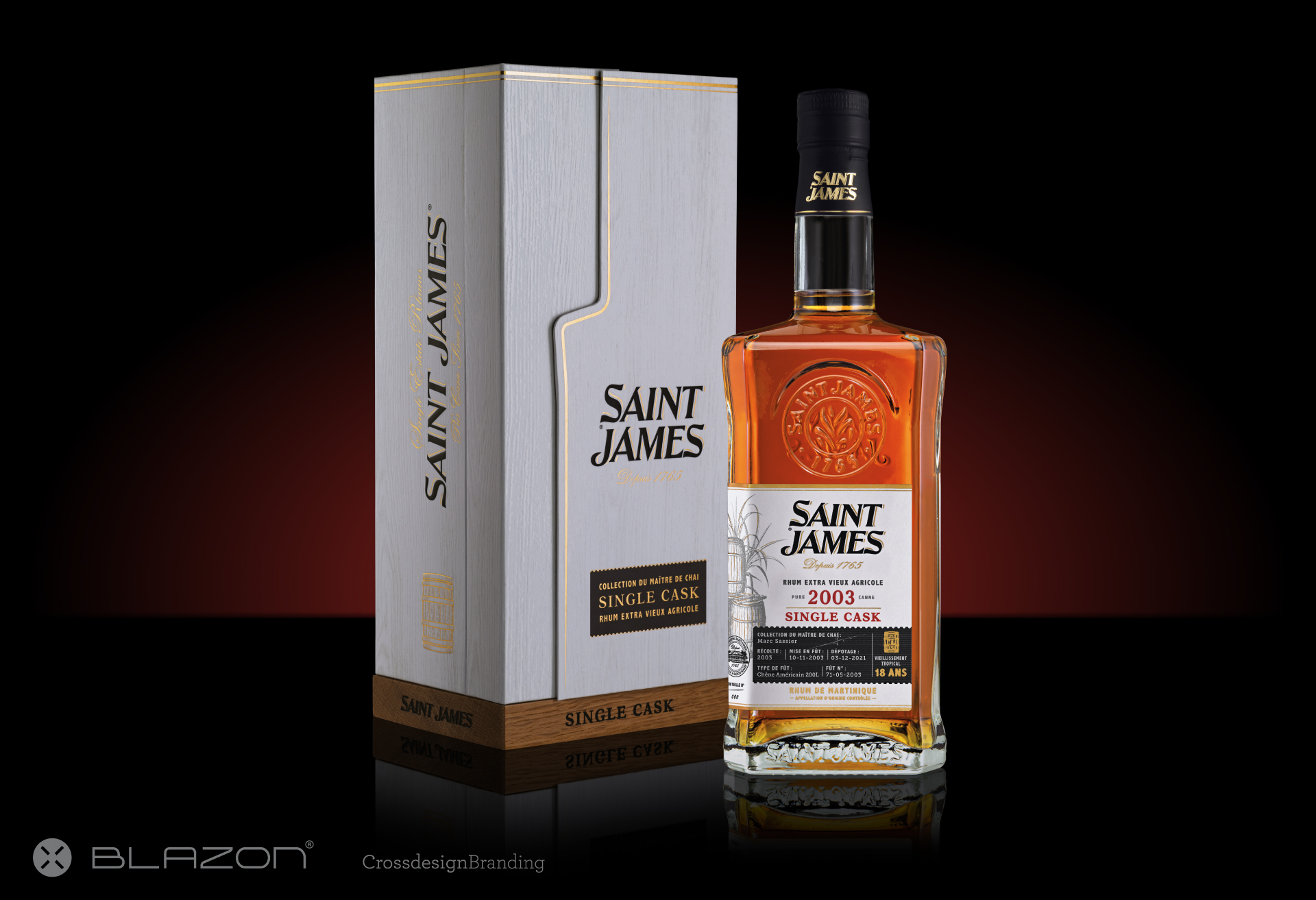 blazon design slide portfolio SAINT JAMES SINGLE CASK 2003