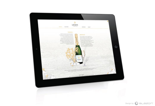 blazon design slide portfolio CHAMPAGNE LACRAYE SITE WEB